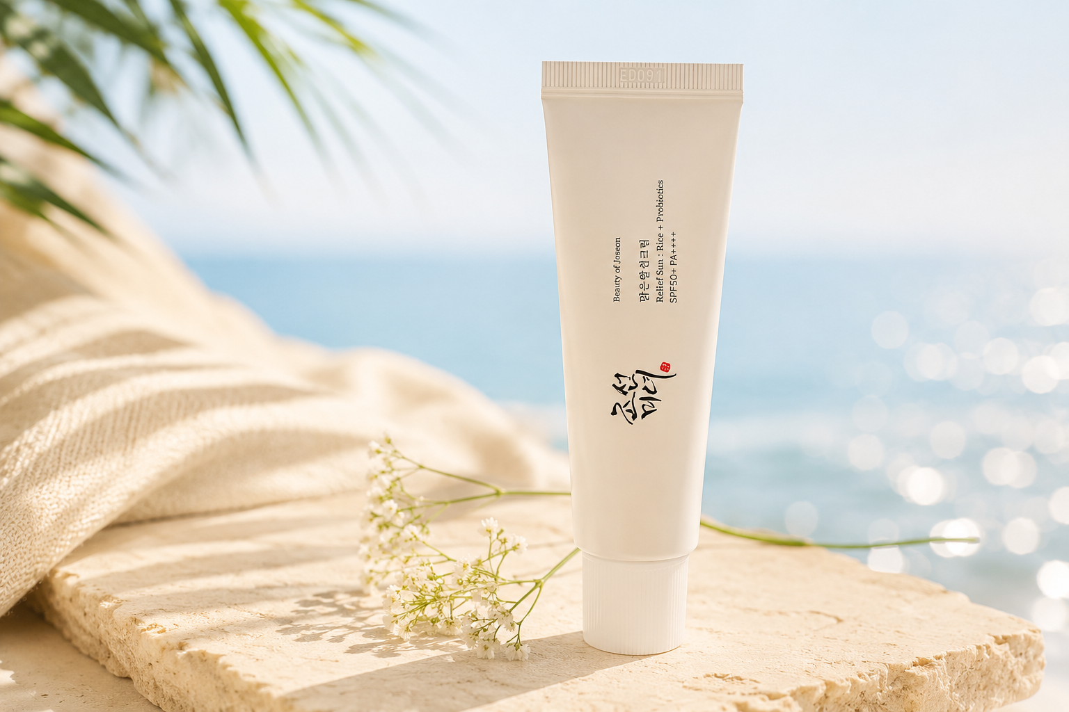 Beauty of Joseon Relief Sun Rice + Probiotics SPF50+ na slunce u moře