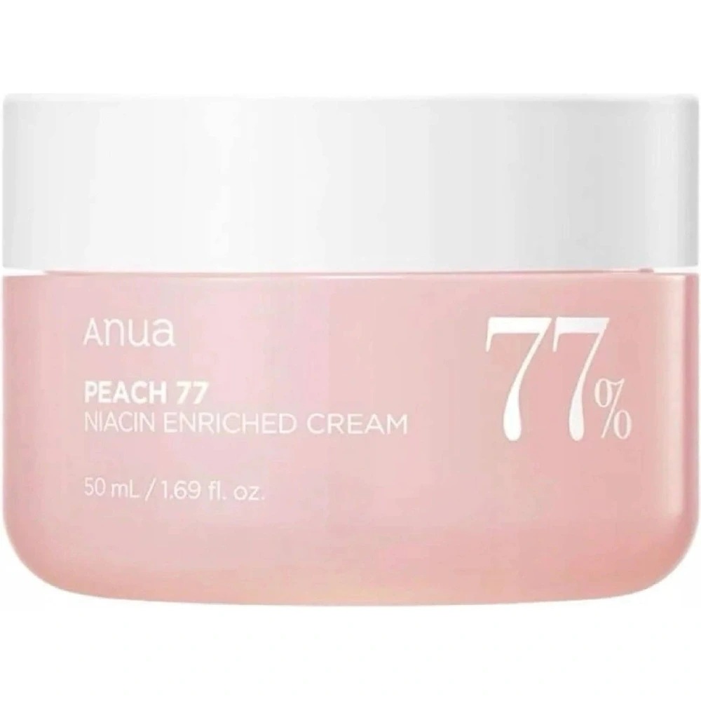Anua Peach 77 Niacin Enriched Cream 50 ml - Hydratační pleťový krém obohacený o výtažek z broskví a niacinamid