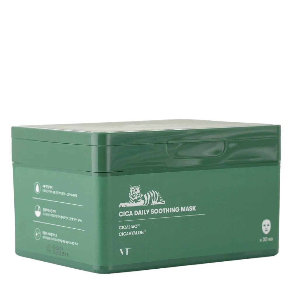 VT Cosmetics CICA Daily Soothing Mask 30ks/350g - Sada zklidňujících pleťových masek
