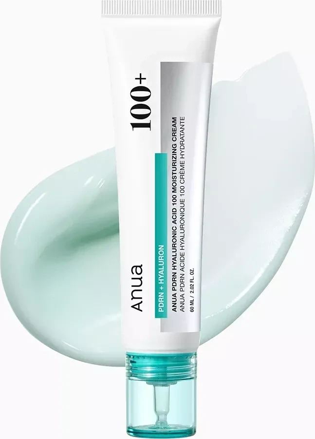 Anua PDRN Hyaluronic Acid Moisturizing Cream 100 60 ml – Regenerační hydratační krém s PDRN a 8 formami kyseliny hyaluronové