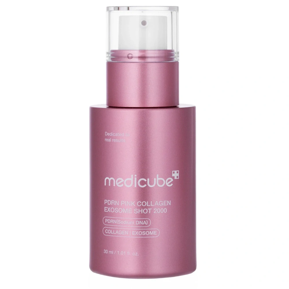 Medicube PDRN Pink Collagen Exosome Shot Ampoule 2000 30 ml – Regenerační ampule s PDRN, exozomy, kolagenem a mikrospikulami