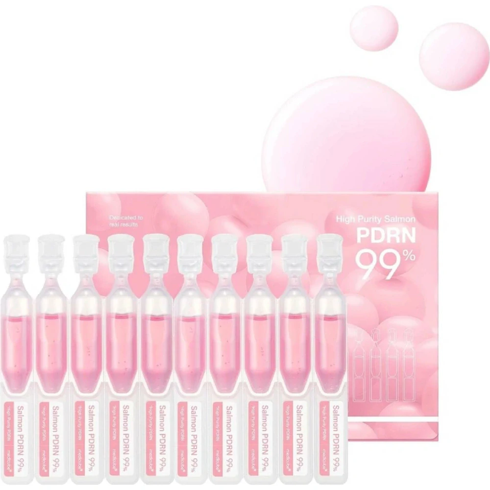 Medicube Salmon DNA PDRN Pink One Day Serum 99% 10 ks – Intenzivní hydratační sérum s PDRN, lososovou DNA, kolagenem a kyselinou hyaluronovou