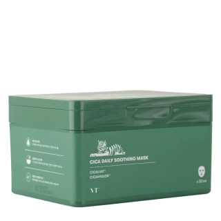 VT Cosmetics  CICA Daily Soothing Mask 30ks/350g - Sada zklidňujících pleťových masek 