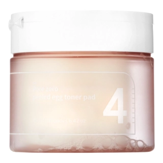 Numbuzin No.4 Pore Zero Peeled Egg Toner Pad 190ml/70ks - Exfoliační tonizační polštářky na mastnou pleť s rozšířenými póry