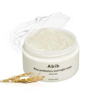 Abib Rice Probiotics Overnight Mask Barrier Jelly 80 ml - Rýžová noční maska s probiotiky