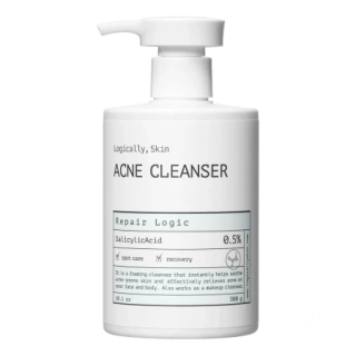 Logically, Skin Acne Cleanser 300 ml - Čistící gel na obličej a tělo s kyselinou salicylovou 