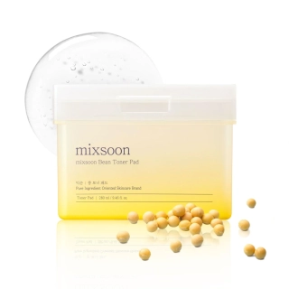 Mixsoon  Bean Toner Pad 70 ks / 280 ml - Exfoliační a hydratační tampónky na obličej se sójovým extraktem