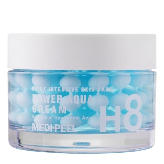 Medi-peel Power Aqua cream 50g - Krém s peptidovými kapslemi a 8typy kyseliny hyaluronové.