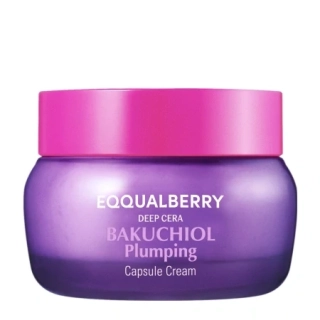 EQQUALBERRY Bakuchiol Plumping Capsule Cream 50 ml - Zpevňující a hydratační krém na obličej s Bakuchiolem