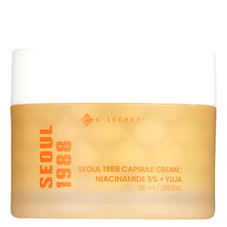 K-SECRET SEOUL 1988 Capsule Cream: Niacinamide 5% + Yuja 50 ml - Lehký hydratační krém s 5 % niacinamidu a extraktem z yuzu