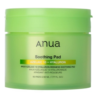  Anua Azelaic 10+ Hyaluron Redness Soothing Pad 230ml/90ks - Zklidňující polštářky s kyselinou azelaovou