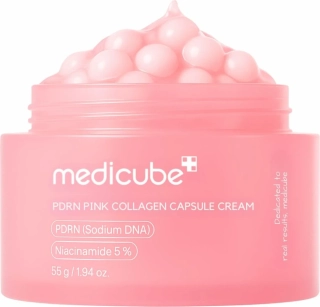 Medicube PDRN Pink Collagen Capsule Cream 55 g – Regenerační krém s PDRN a kolagenovými kapslemi