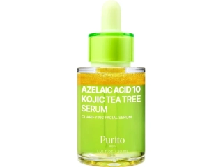 PURITO Azelaic Acid 10 Kojic Tea Tree Serum 30ml - Sérum s kyselinou azelaovou, kojovou a tea tree