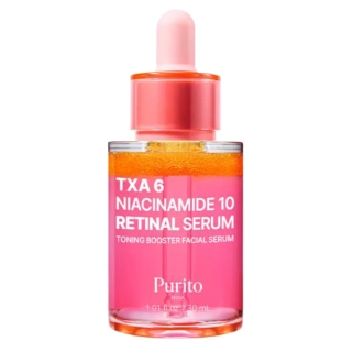 PURITO TXA 6 Niacinamide 10 Retinal Serum 30 ml – Sérum proti pigmentacím s 6 % kyseliny tranexamové, 10 % niacinamidu a retinalem