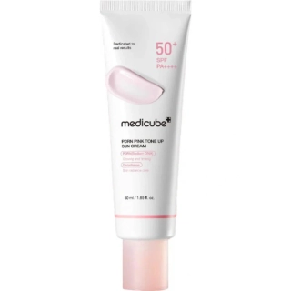 Medicube PDRN Pink Tone Up Sun Cream 50 ml – Rozjasňující tone-up SPF s PDRN, niacinamidem a kyselinou hyaluronovou