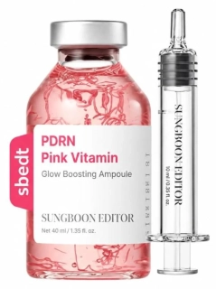Sungboon Editor – Pink PDRN Glow Boosting Ampoule 40 ml – PDRN ampule pro zářivou a hydratovanou pleť